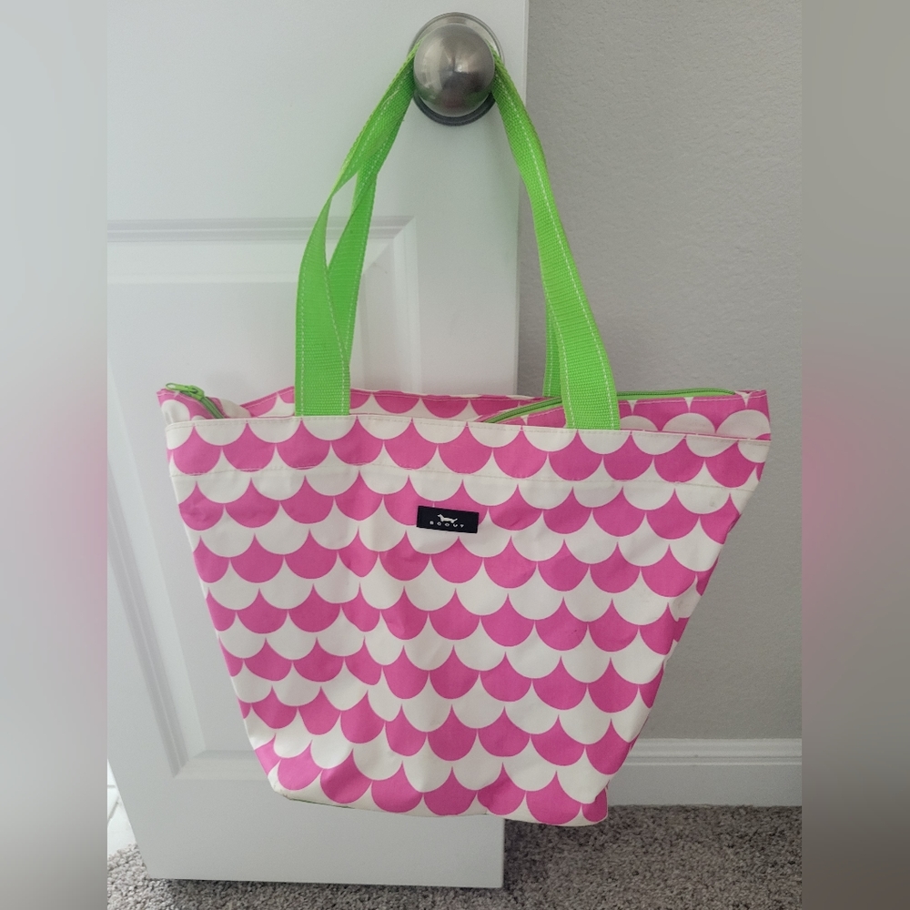 Scout tote pink and white